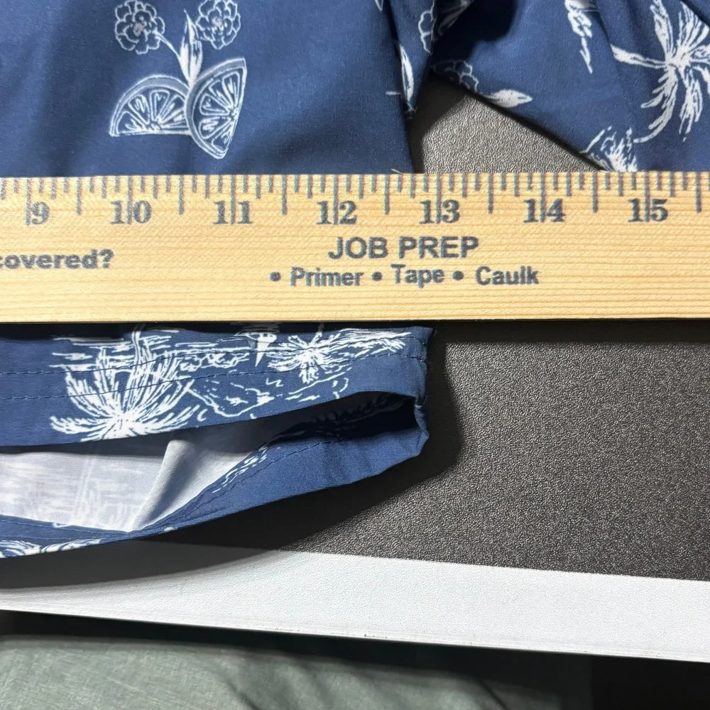 Old Navy‎ Mens XL Swim Trunks Navy Blue Nautical Sailboat Tropical 7 Inch Inseam